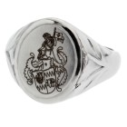 Signet ring made of stainless steel with an oval engraving surface and your desired engraving