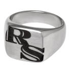 OUR FAVORITE: Signet ring made of matt stainless steel, rectangular with your individual engraving