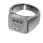 OUR FAVORITE: Signet ring made of matt stainless steel, rectangular with your individual engraving