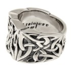 Stainless steel KoolKatana ring with Celtic knot design