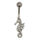Belly button piercing with 925 silver Cute seahorse with small wings,