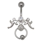 Belly button piercing 1.6x10mm Pierc in piercing tribal with crystals
