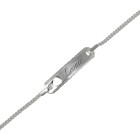 Narrow christening ribbon made of 925 sterling silver