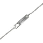 Narrow christening ribbon made of 925 sterling silver