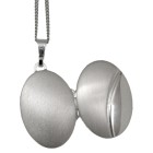 Ovales Medaillon aus 925 Sterling Silber mit Gravur