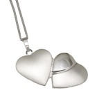 Heart-shaped locket made of 925 sterling silver with engraving