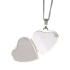 Heart-shaped locket made of 925 sterling silver with engraving