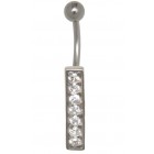Letter navel piercing I with steel or titanium banana,1.6x6mm / 1.6x8mm / 1.6x10mm / 1.6x12mm / 1.6x14mm