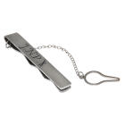 Personalized Stainless Steel Tie Clip with Chain | Custom Engraved Men's Accessory