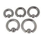 Clamp ball ring BCR. Surgical steel 5.0mm thick