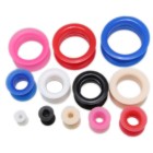 Silicone tunnels in 6 different colors from 4mm to 26mm in diameter