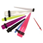 Acrylic expander in many UV colors from 1.6mm to 30mm thick