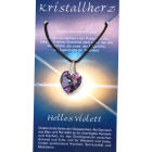 Light purple Swarovski crystal heart with a cord chain
