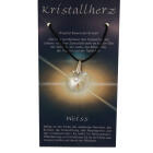 Clear Swarovski crystal heart with a cord chain