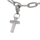 Cross-shaped charm pendant for charm bracelets with your individual engraving