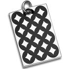 Stainless steel pendant with arabesque motif on the front