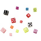UV screw cubes in 4mm and 5mm with 1.2mm or 1.6mm thread in many neon colors