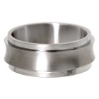 Stainless steel anti-stress ring, 9mm wide, with a rotating middle section