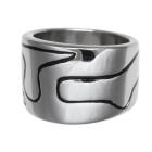 Steel ring in retro look 144