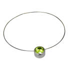 Steel pendant with round zirconia