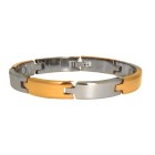 Stainless steel and tungsten bracelet with magnets inside length