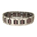 Tungsten Bracelet Two Tone: Silver and Rust Length 17.6cm / 18.8cm / 20cm