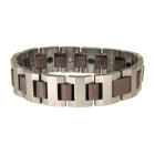 Tungsten Bracelet Two Tone: Silver and Rust Length 17.6cm / 18.8cm / 20cm
