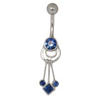 Navel piercing 1.6x10mm with ornament, for delicate ladies