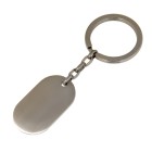 Rectangular key ring made of stainless steel with your desired engraving, style identification tag, matted