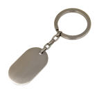 Rectangular key ring made of stainless steel with your desired engraving, style identification tag, matted