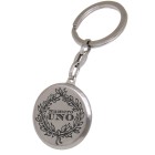 Makes something: round key ring made of stainless steel with your desired engraving