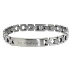 Fine magnetic bracelet matt 18-19cm length with magnetic balls and your individual engraving