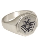 Solid signet ring made of 925 sterling silver in different sizes with your desired engraving