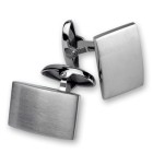 Cufflinks made of stainless steel, 20x12mm, simply matted
