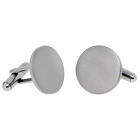 Round cufflinks made of stainless steel, or black coated, round 18mm