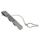 Tie clip made of stainless steel with your individual engraving, black coated