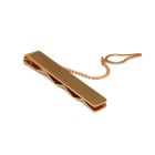 Tie clip made of stainless steel with your individual engraving, coated in gold