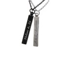 Partner pendant made of stainless steel in two parts with your individual engraving, TWO OF A KIND