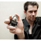 Love lock black made of aluminum 50mm with your individual engraving
