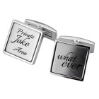 Cufflinks FAVORIT made of stainless steel with engraving