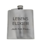 It's worth it: a medium-sized flask made of stainless steel with an individual engraving