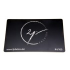10 business cards stainless steel black 0.5mm thickness with engraving