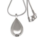 Ash pendant teardrop made of stainless steel
