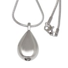 Ash pendant teardrop made of stainless steel
