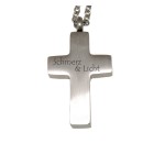 Ash jewelry ashes pendant cross made of high-gloss polished stainless steel