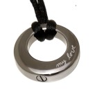 Ash pendant donut made of stainless steel different colors with engraving