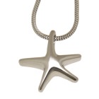 Ash pendant starfish made of high-gloss polished stainless steel
