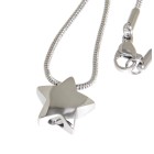 Ash pendant star made of high-gloss polished stainless steel