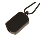 Ash pendant dog tag black made of stainless steel