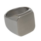 Signet ring made of stainless steel with a square engraving area 19.6x18mm